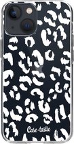 Casetastic Apple iPhone 13 mini Hoesje - Softcover Hoesje met Design - Leopard Print White Print