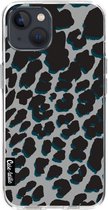 Casetastic Apple iPhone 13 Hoesje - Softcover Hoesje met Design - Leopard Print Grey Print