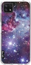 Casetastic Samsung Galaxy A22 (2021) 5G Hoesje - Softcover Hoesje met Design - Nebula Galaxy Print