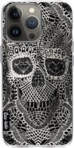 Casetastic Apple iPhone 13 Pro Hoesje - Softcover Hoesje met Design - Lace Skull Print