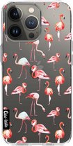 Casetastic Apple iPhone 13 Pro Hoesje - Softcover Hoesje met Design - Flamingo Party Print