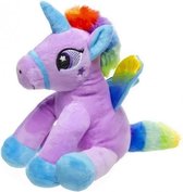 eenhoornknuffel Rainbow meisjes 19 cm pluche paars