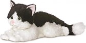 knuffelkat Ellie Flopsie 30,5 cm zwart/wit