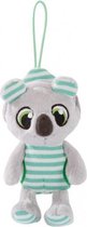 knuffel met hanger koala Kappy 14 cm pluche grijs