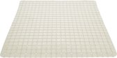 Creme witte anti-slip badmat 55 x 55 cm vierkant - Badkuip mat - Grip mat voor in douche of bad