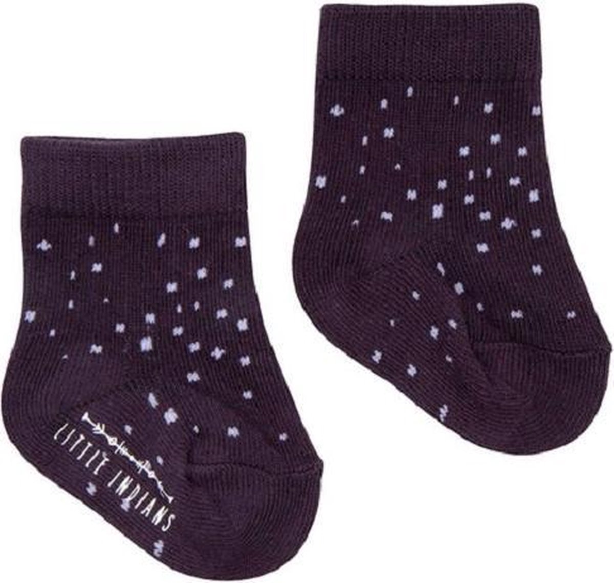 Little Indians Babysokken Dots Junior Polykatoen Zwart Maat 18