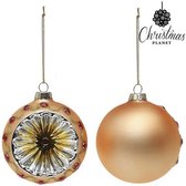 Kerstballen 8 cm (2 uds) Kristal Gouden