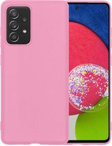 Samsung A52s Hoesje 5G Siliconen Case Back Cover Hoes - Samsung Galaxy A52s Hoesje Cover Hoes Siliconen - Roze