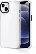 Ming Shield Hybrid Frosted transparante pc + TPU krasvast schokbestendig hoesje voor iPhone 13 mini (transparant)