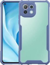 Voor Xiaomi Mi 11 Lite acryl + kleur TPU schokbestendig hoesje (melkgrijs)