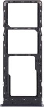 SIM-kaartlade + SIM-kaartlade + Micro SD-kaartlade voor infinix Hot 9 Play X680 C680B X680C (zwart)