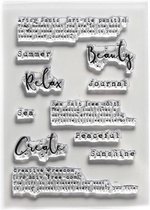 ECD Clear stamps - Journal words