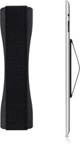kwmobile tablet vinger houder - Elastische tablet griphouder - Universeel - Met zelfklevende band - In zwart