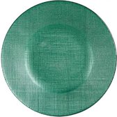 Platt tallrik Vivalto Groen Kristal (21 x 2 x 21 cm)