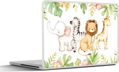 Laptop sticker - 11.6 inch - Jungle - Dieren - Aquarelverf - 30x21cm - Laptopstickers - Laptop skin - Cover
