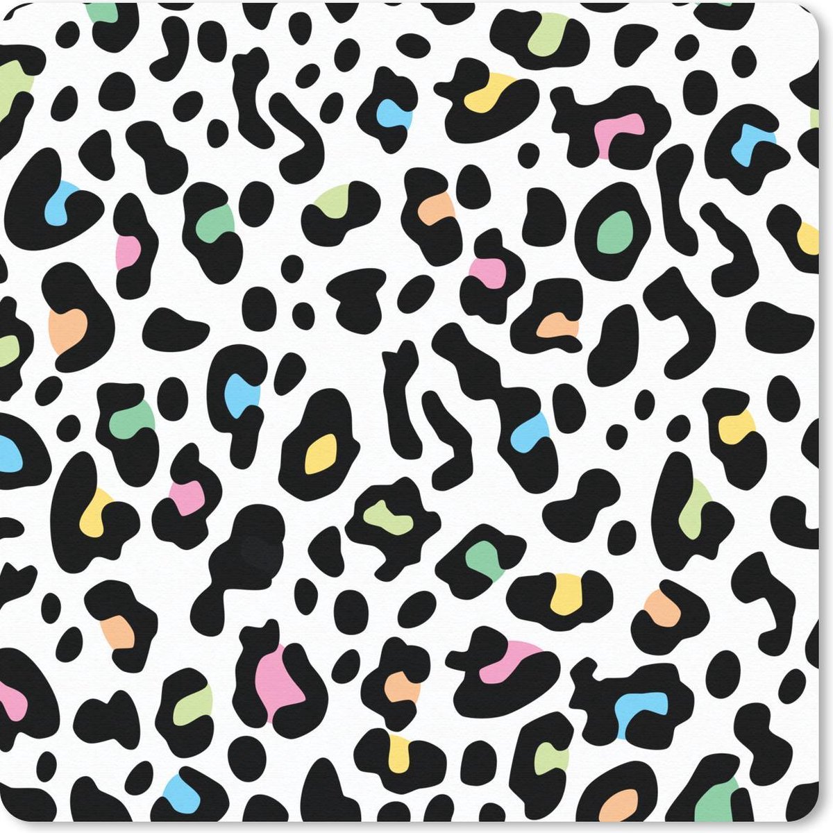 Muismat 20x20 cm - Mousepad Patronen - Panterprint - Kleuren - Muismatten
