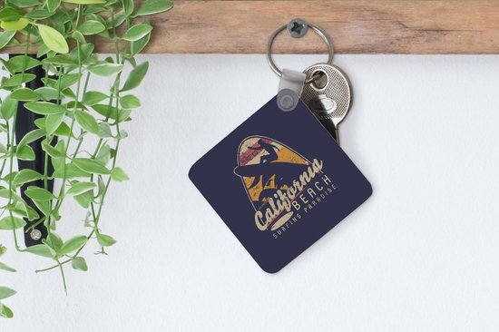 Porte-clés - Vintage - Surf - Planche de surf - Plastique