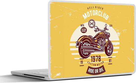 Laptop sticker - 14 inch - Motor - Retro - Letters - Quote - 32x5x23x5cm - Laptopstickers - Laptop skin - Cover
