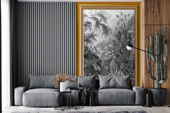 Papier Peint - Papiers Papier peint photo Art - Peintre - Or - Cadre - Largeur 160 cm x Hauteur 240 cm