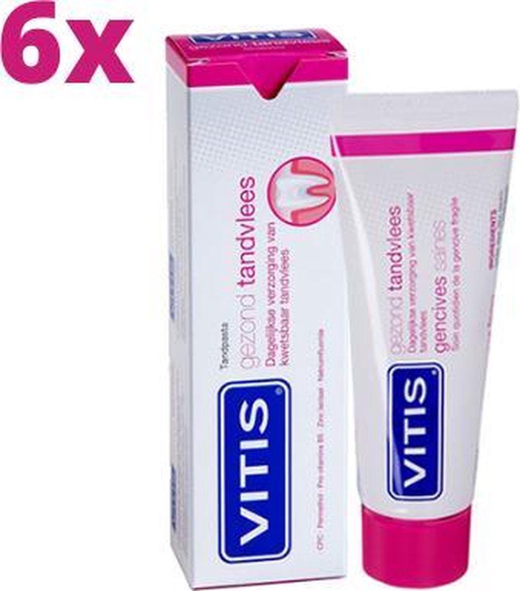 Goedkoopste Vitis Gezond Tandvlees Tandpasta - 6 x 75 ml - Voordeelverpakking