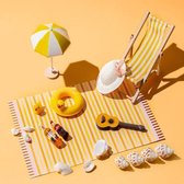 Hardcover Strand Serie Fotografie Props Decoratie Stilleven Sieraden Voedsel Set Shot Foto Props (Geel)