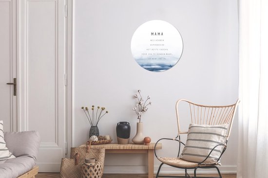 WallCircle - Wall Circle - Wall Circle Indoor - Citations - Proverbes - Maman tu nous as déjà - Maman - 30x30 cm - Décoration murale - Peintures Ronds