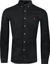 Polo Ralph Lauren  Overhemd Zwart Getailleerd - Maat XL - Heren - Herfst/Winter Collectie - Katoen