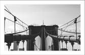 Walljar - Brooklyn Bridge Up Close II - Muurdecoratie - Canvas schilderij