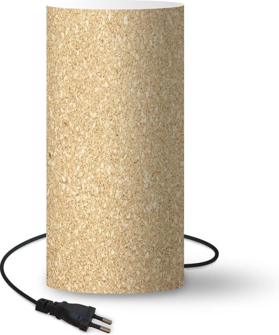 Lamp Kurk - Lichte kurken achtergrond - 33 cm hoog - Ø16 cm - Inclusief LED  lamp | bol.com