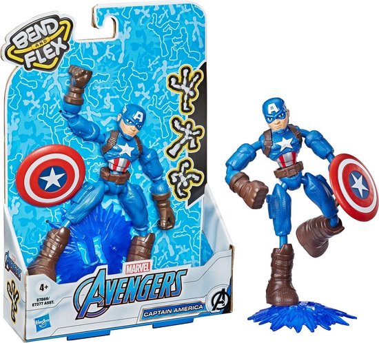 Avengers Bend And Flex Captain Marvel - Figurine jouet 15 cm | bol