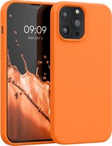 kwmobile telefoonhoesje voor Apple iPhone 13 Pro Max - Hoesje met siliconen coating - Smartphone case in fruitig oranje