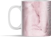 Mok - Moederdag Mok - Je hebt ons al - Roze - Marmer - 350 ml - Beker