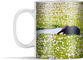 Mok - Olifanten wandelend door het waterveld met planten - 350 ml - Beker