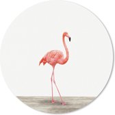 Muismat - Mousepad - Rond - Kids - Flamingo - Roze - Meisjes - Jongetjes - 40x40 cm - Ronde muismat