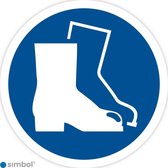 Simbol® - Stickers Veiligheidsschoenen Verplicht (M008) - Formaat 5 x 5 cm.