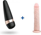 Satisfyer Pro 3 - Clitorisstimulator + Stevige Dildo met Zuignap - 28.5cm