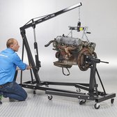 Datona® Garagekraan hydraulisch inklapbaar 2 ton + extra sterke motormontagesteun