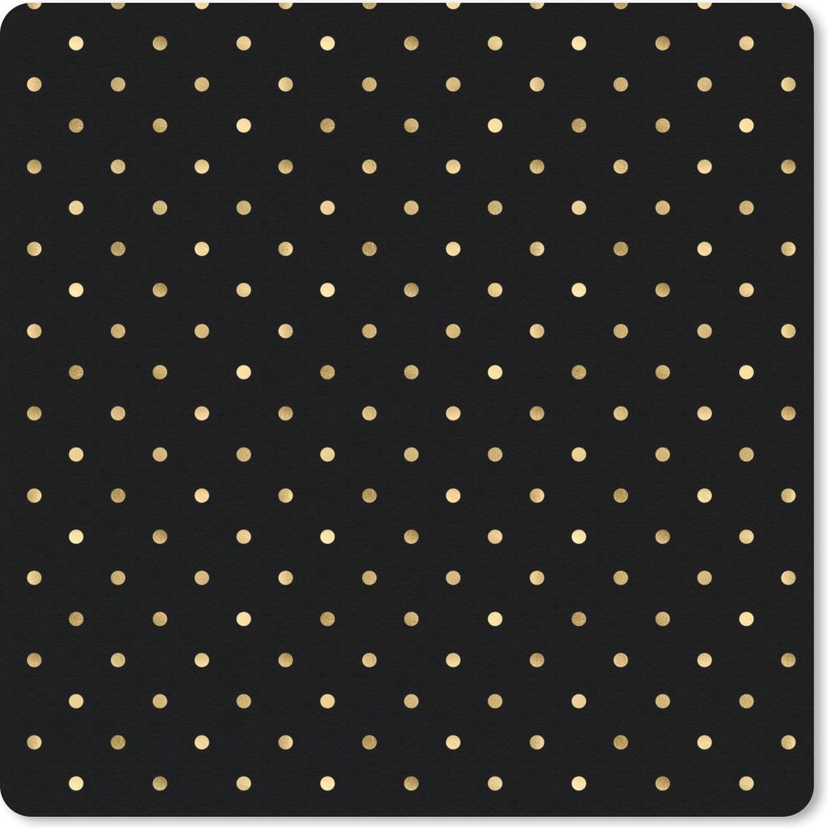Muismat 30x30 cm - Mousepad Patronen - Stippen - Goud - Zwart - Muismatten