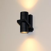 Wandlamp Double 16 x 8,5 cm zwart