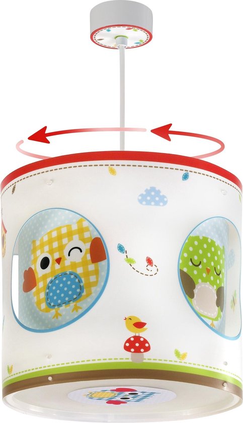 Kinderkamer tafellamp Goodnight uil wit met grijs van Dalber kopen