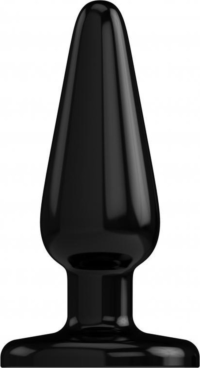 Plug & Play Rubberen Butt Plug met Zuignap  Basic - 10 cm - Zwart
