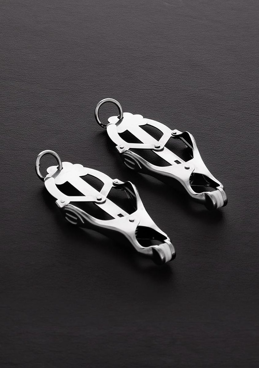 Goedkoopste Triune - 2 Squeezer Teaser Clover Nipple Clamps W Ring