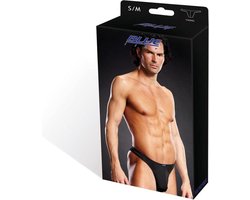 Blue Line - Performance Microfiber Thong String - L/XL - Zwart