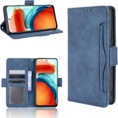 Voor Geschikt voor Xiaomi Redmi Note 10 Pro 5G / Poco X3 GT Skin Feel Kalf Patroon Horizontale Flip Leather Case met houder & kaartsleuven & fotolijst (blauw)