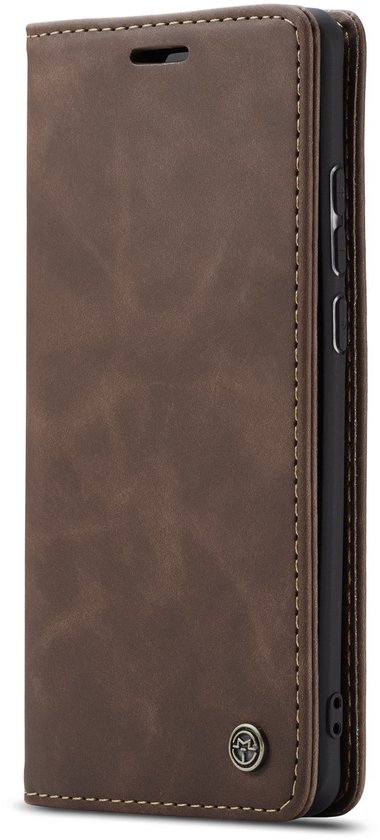 CaseMe - Coque Samsung Galaxy A50 - Étui portefeuille - Fermeture magnétique - Marron foncé