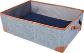 Flamingo Mand Denie Met Kussen Blauw/Wit 50X35X16,5Cm
