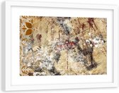 Foto in frame , Abstracte vrouw met viool , 120x80cm ,  Multikleur , wanddecoratie , Premium print