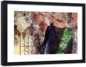 Foto in frame , Abstracte Sporter , 120x80cm ,  Multikleur , wanddecoratie , Premium print