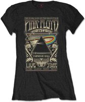 Pink Floyd - Carnegie Hall Poster Dames T-shirt - XXL - Zwart