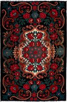 MOMO Rugs - MOMO Rugs Rose Kelim Old 29 Vloerkleed - 205x304 cm - Vierkant -  Tapijt -  - Meerkleurig, Rood, Zwart